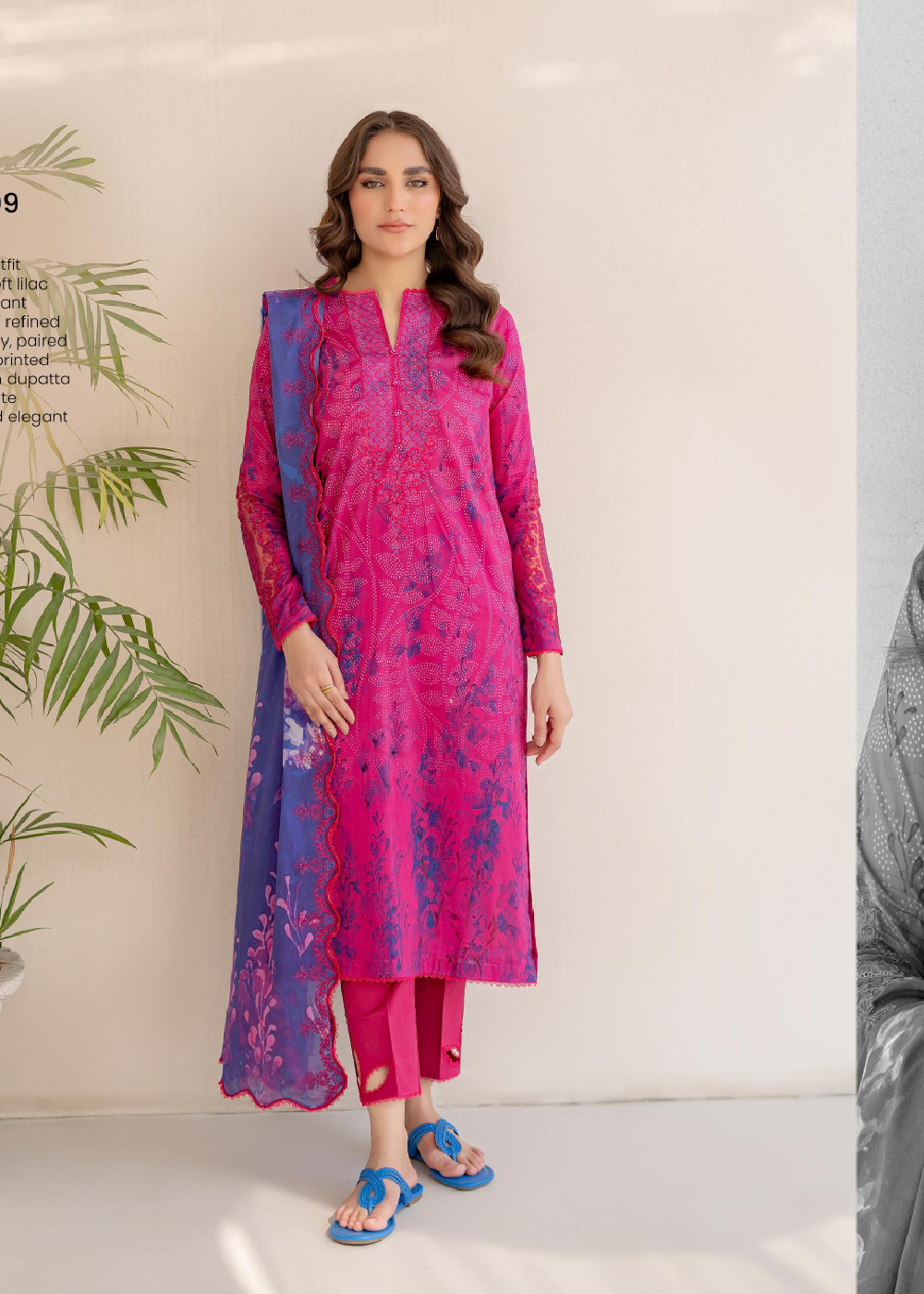 Rang E Haya Neck Embroidered Digital Printed Lawn '25 by Gulljee