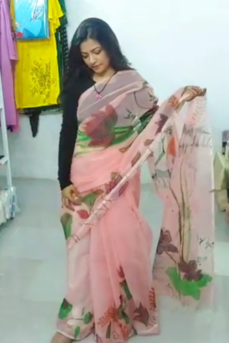 Maya Podmo -Hanpainted Sharee