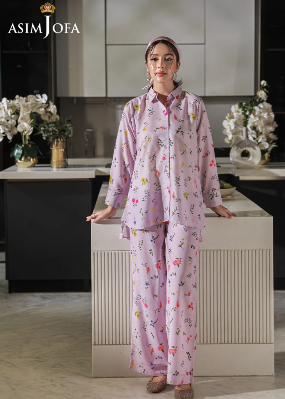 AsimJofa LoungeWear Pink AsimJofa | Lounge Wear 2Pc Pret