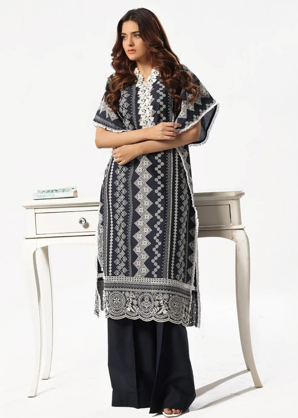 Gul Ahmed | 2Pc Unstitched | Schiffli Embroidered Lawn