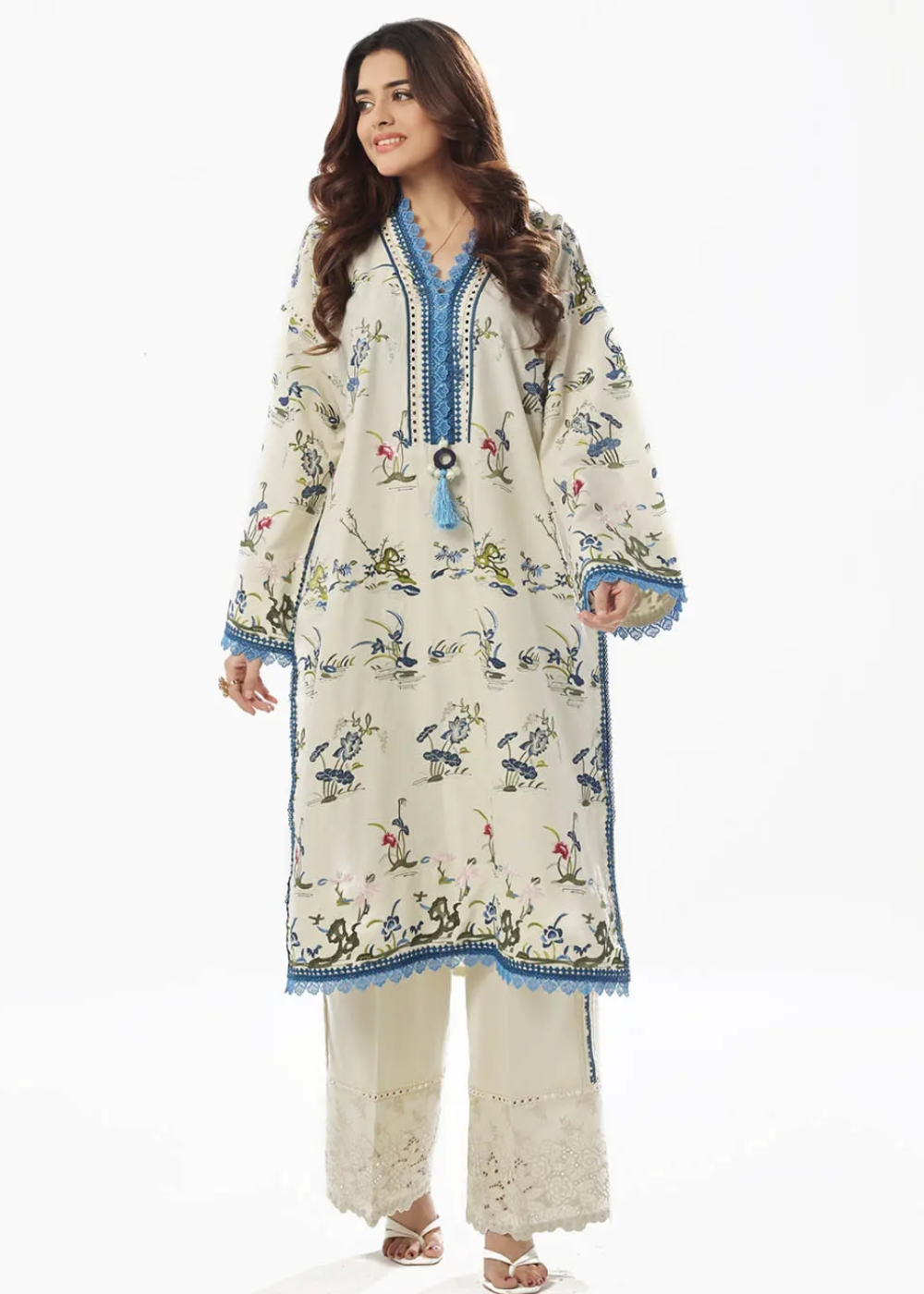 Gul Ahmed | 2Pc Unstitched | Schiffli Embroidered Lawn