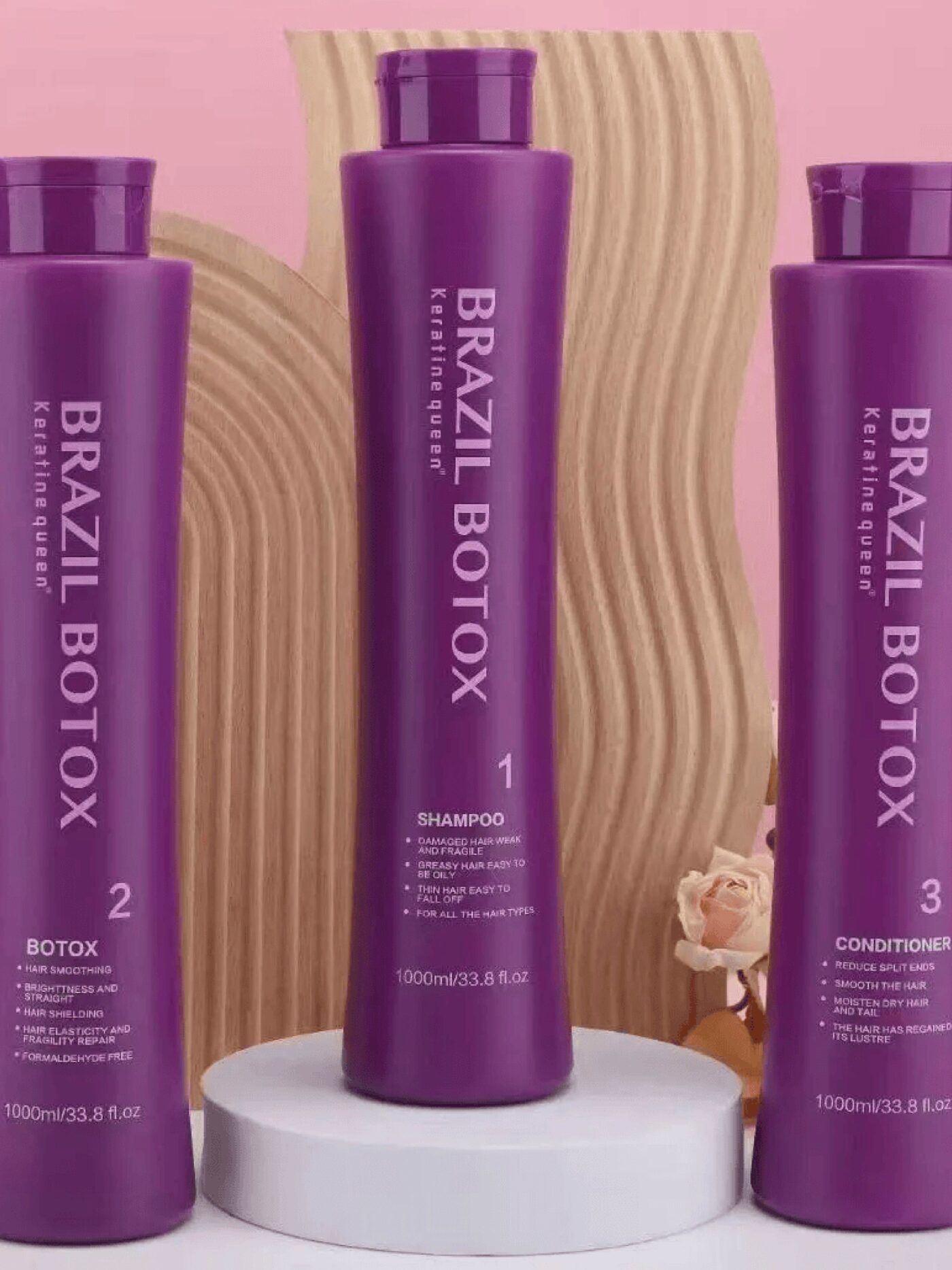 Brazil Botox Treatment Set- Keratine Queen 1000ML Purple